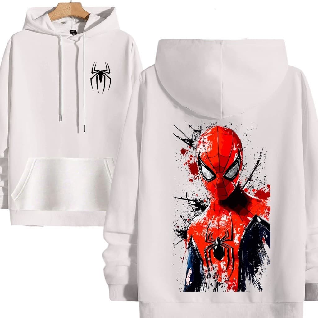 Blusa Moletom Canguru Homem-Aranha Spider-Man Unissex Flanelado Com Capuz Bolso Inverno top