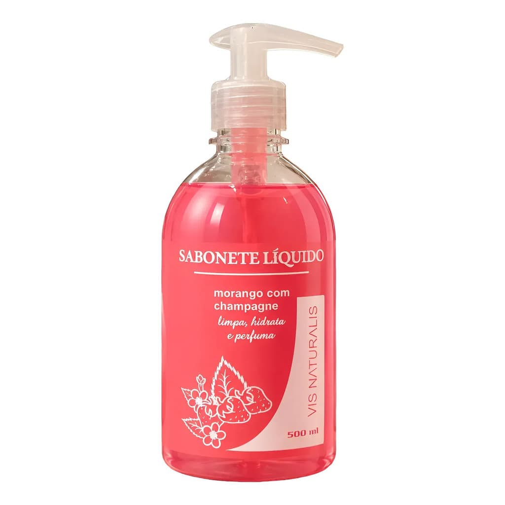 Sabonete Liquido Vis Naturalis Morango Com Champagne 500ml