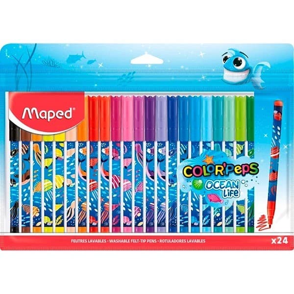 Canetinha Hidrografica Colorpeps Ocean Decorada 24 Cores - Maped
