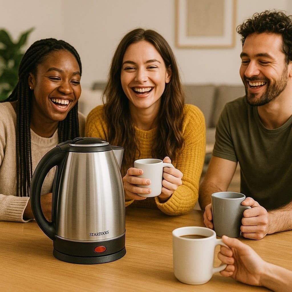 Chaleira Elétrica Inox Fervedor Água Bule Aquecedor Café Preparo Fazer Bebida Chá