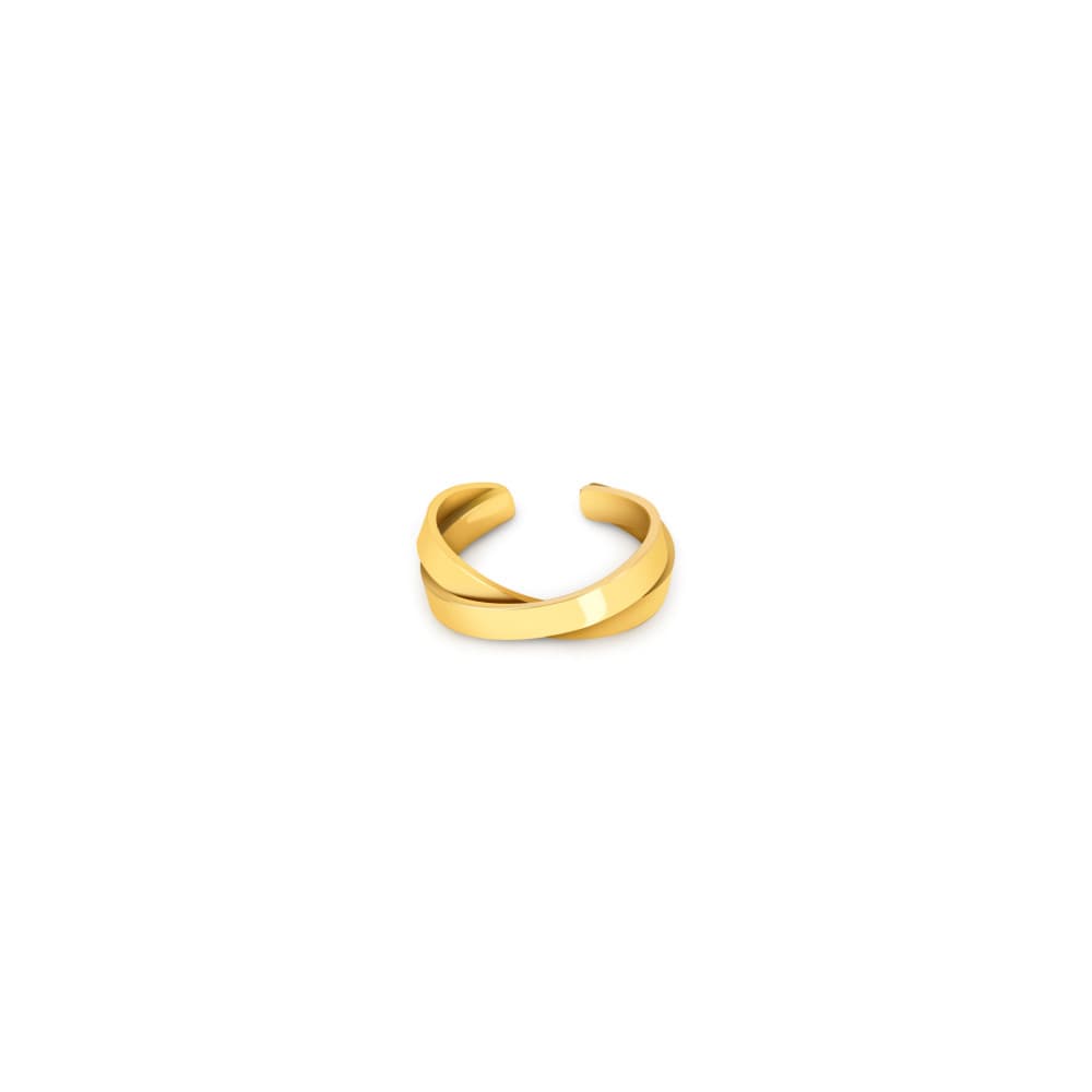 INJOYLIFE Enviar Anel Namorada Anel Entrelaçado Nicho Design Feminino Anel de Dedo Indicador Dourado de Nicho Abert