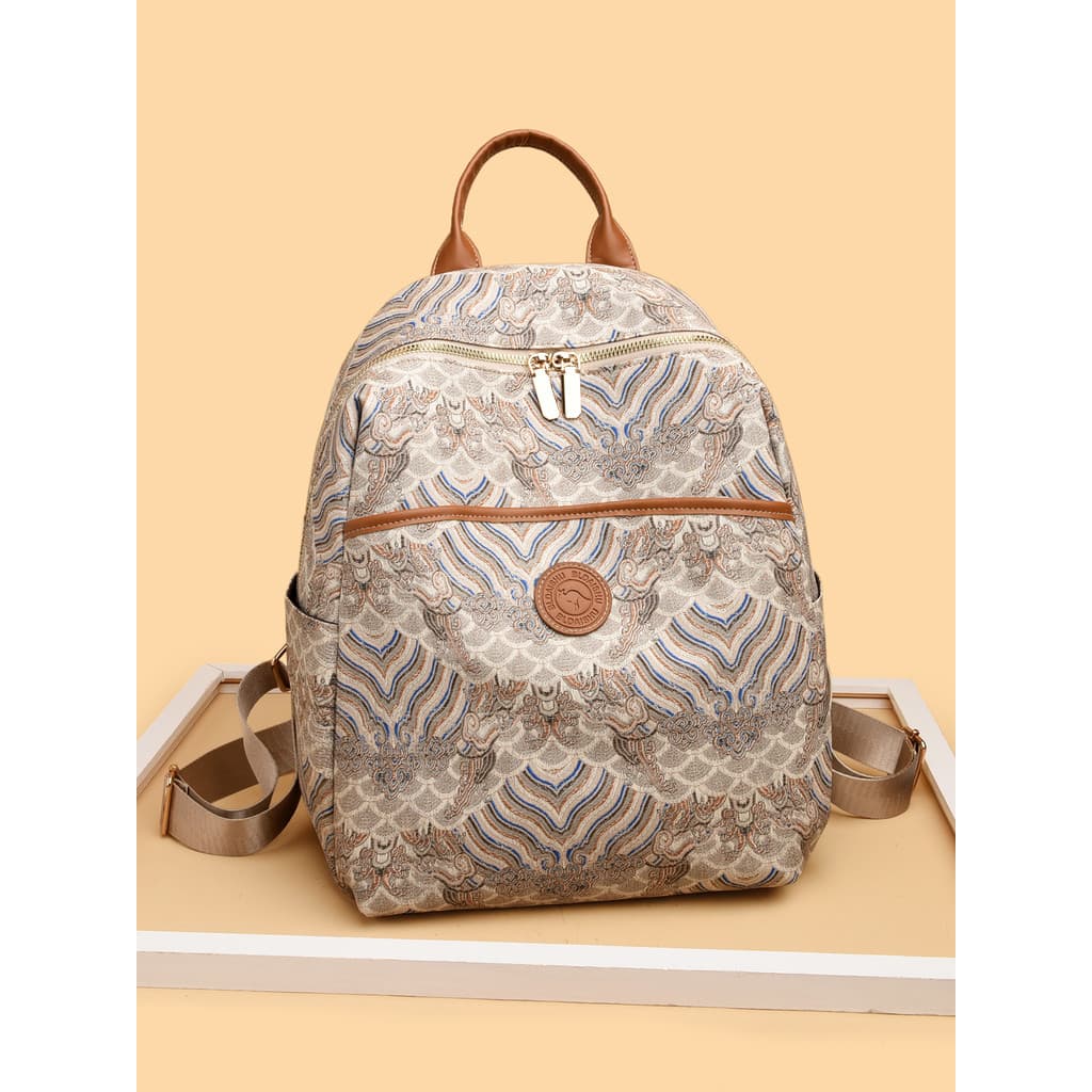 Evelyn estilo chinês nuvem padrão mochila feminina 2026 novo estilo leve mochila Commuter viagem lazer feminino mochila