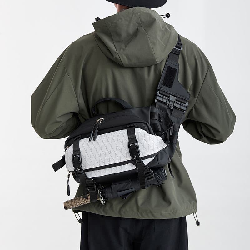 Yasha Bolsa mensageiro com fivela de sucção magnética de três gerações, funcional, tática, EDC, grande capacidade, um om