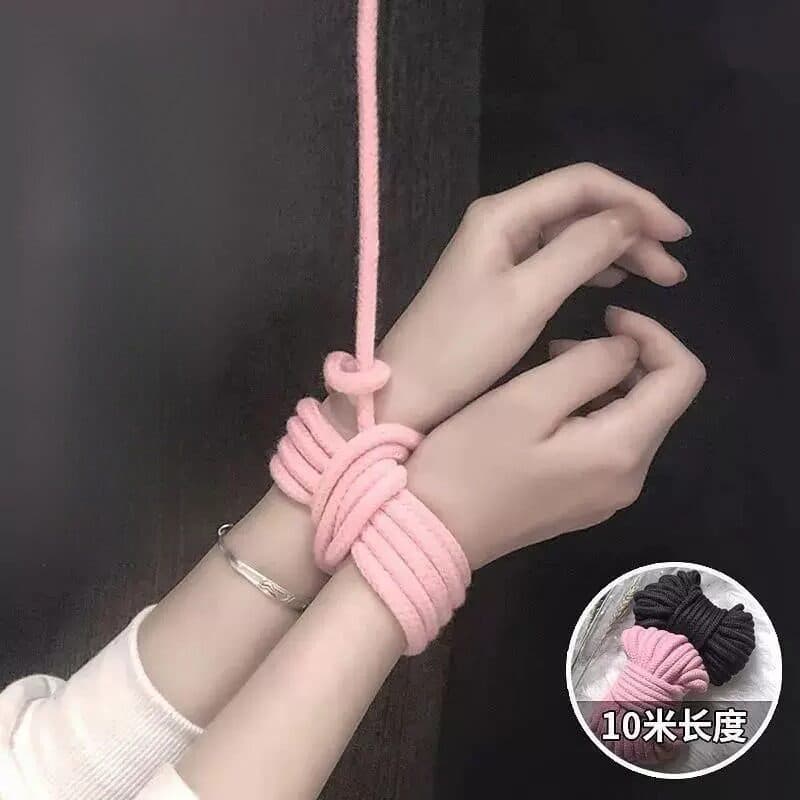 Corda divertida arte corda de cânhamo diversão corda de algodão corda de ligação não amarrando as mãos vermelho rosa pre