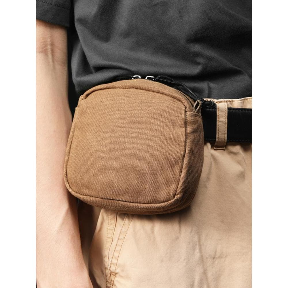 KOSIBATE Bolsa de armazenamento de lona para exterior, porta-moedas, porta-cartões, cinto, bolsa de cintura, corrida, es