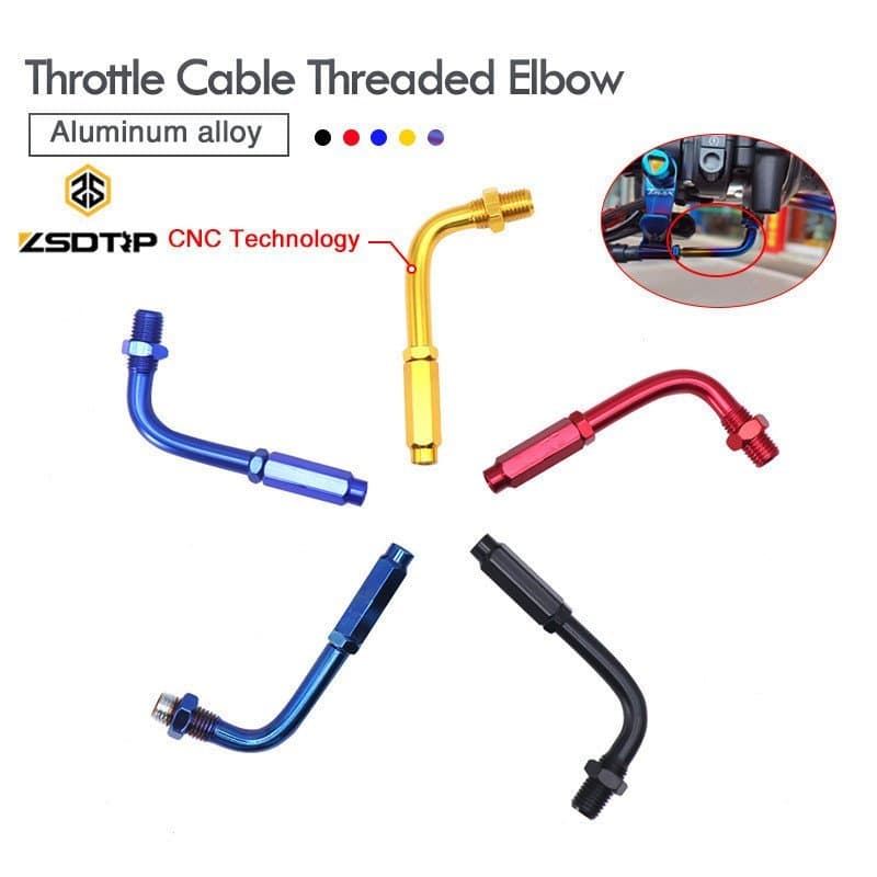 Acessórios de modificação para motocicletas off-road, conector de cabo de acelerador ajustável em 90 graus OBI, cabeça d