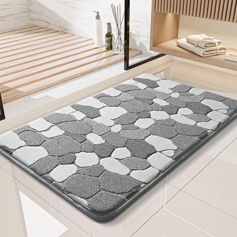 2026 Tapete De Banho Jacquard Recém-Chegado – Super Absorvente E Antiderrapante Com Textura De Pedra