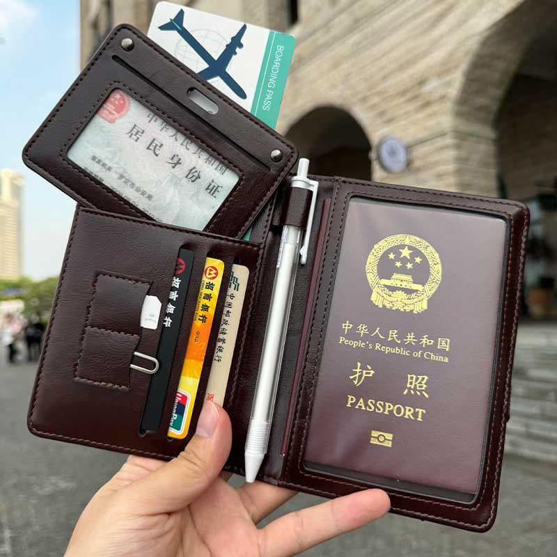 [Produtos de viagem] Porta-passaporte multifuncional Porta-cartões Documento Cartão de embarque Bolsa de armazenamento P