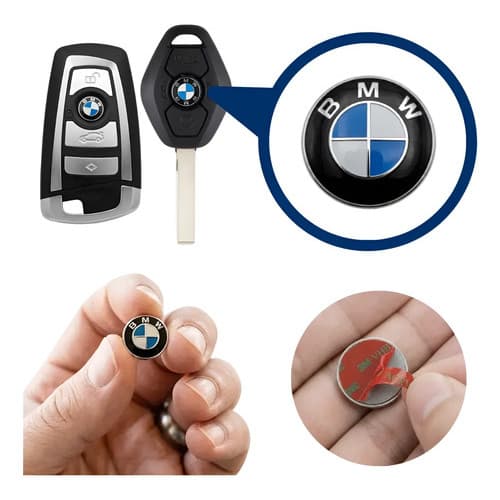 Emblema Logo Adesivo Resinado Chave 11mm Bmw Vários Tipos
