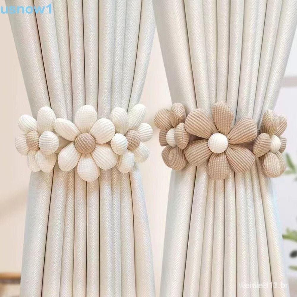 2PCS Amarrações de Cortina, Lindos Suportes de Cortina em Forma de Flor, Acessórios Criativos em Forma de Clipe para Dec