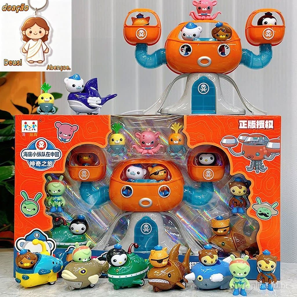 Conjunto de Figuras de Ação dos Octonautas: Barnacles, Kwazi, Peso, Dashi - Brinquedo para Crianças, Aniversário