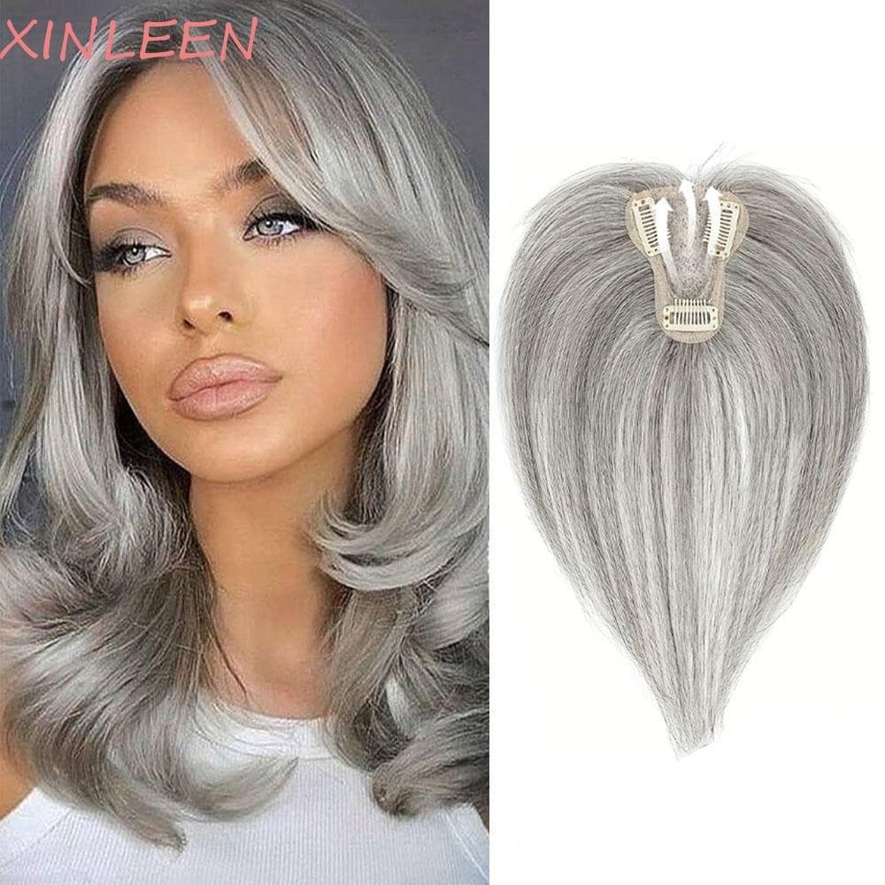XINLEEN Perucas De Cobertura De Cabelo Com Franja , Parte Média , Sintético Natural Falsa , Peças