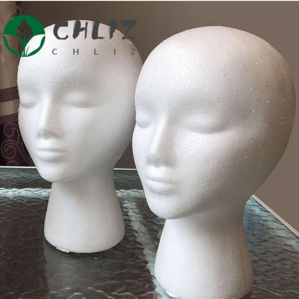 CHLIZ Manequim De Espuma Para Peruca , Postiços , Suporte , Cabeça De Isopor
