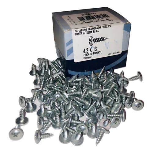 Parafuso Flangeado 4,2 X 13mm Forro De Pvc, Drywal 200 Un