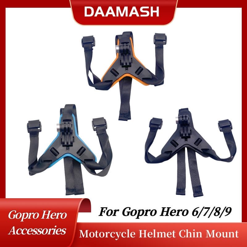 [Envio 24H] Suporte de Queixo para Motocicleta para Câmera de Ação Go Pro Hero 9 8 7 5, Acessórios para Capacete de Moto