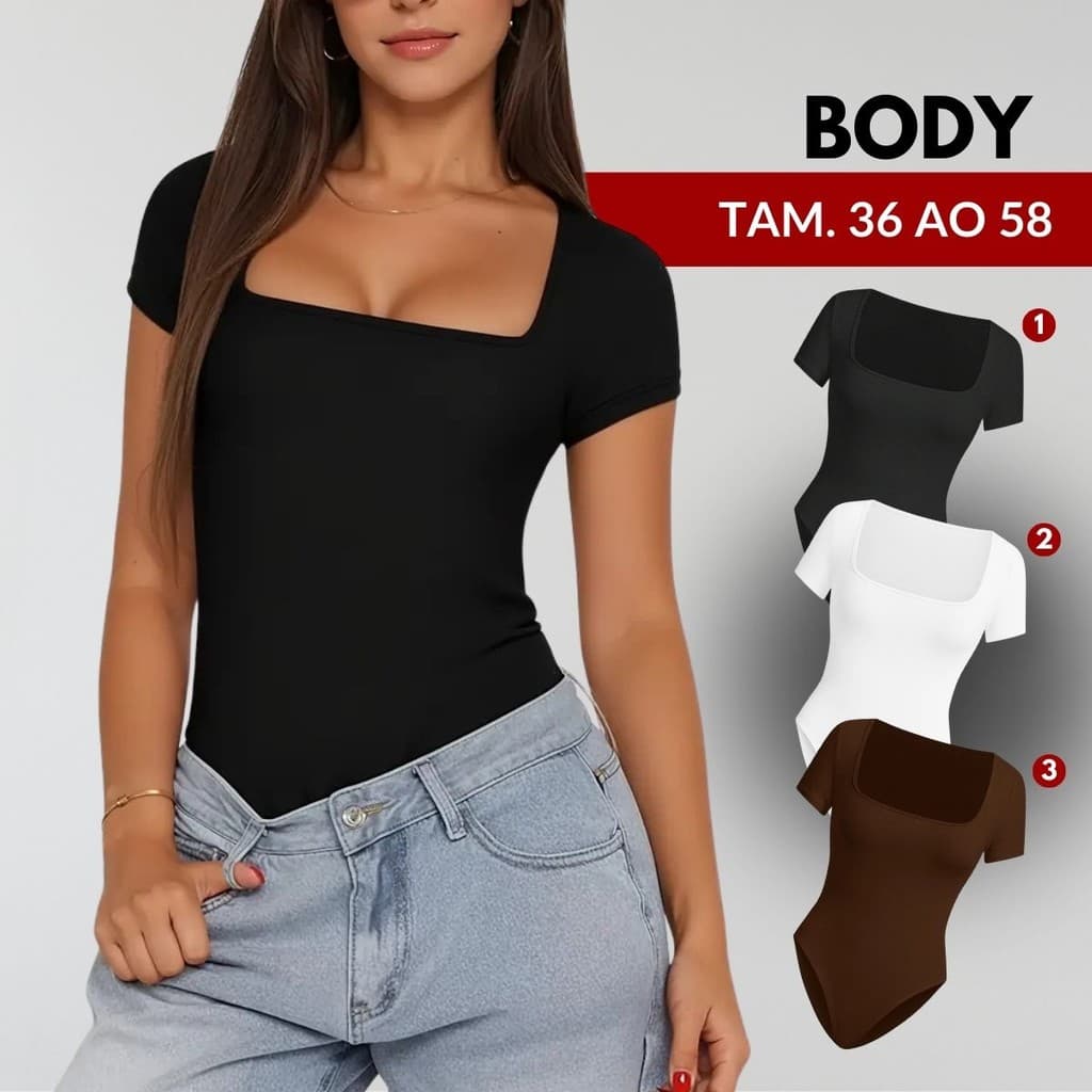 Body Feminino Estiloso Blusa Feminina Regata Feminina Baby Tee Blusa Feminina Estilosa Tendência Bory Bore Body Preto