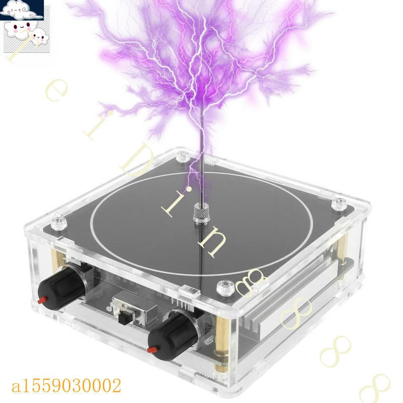 Bluetooth Música Tesla Bobina Tocável Artificial Relâmpago Arco Plasma Alto-Falante Transmissão Sem Fio Experimento Mode