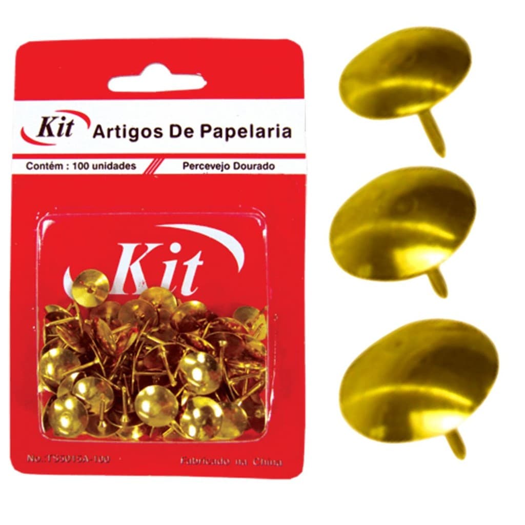 Percevejo Latonado KIT - Dourado C/ 100 UND