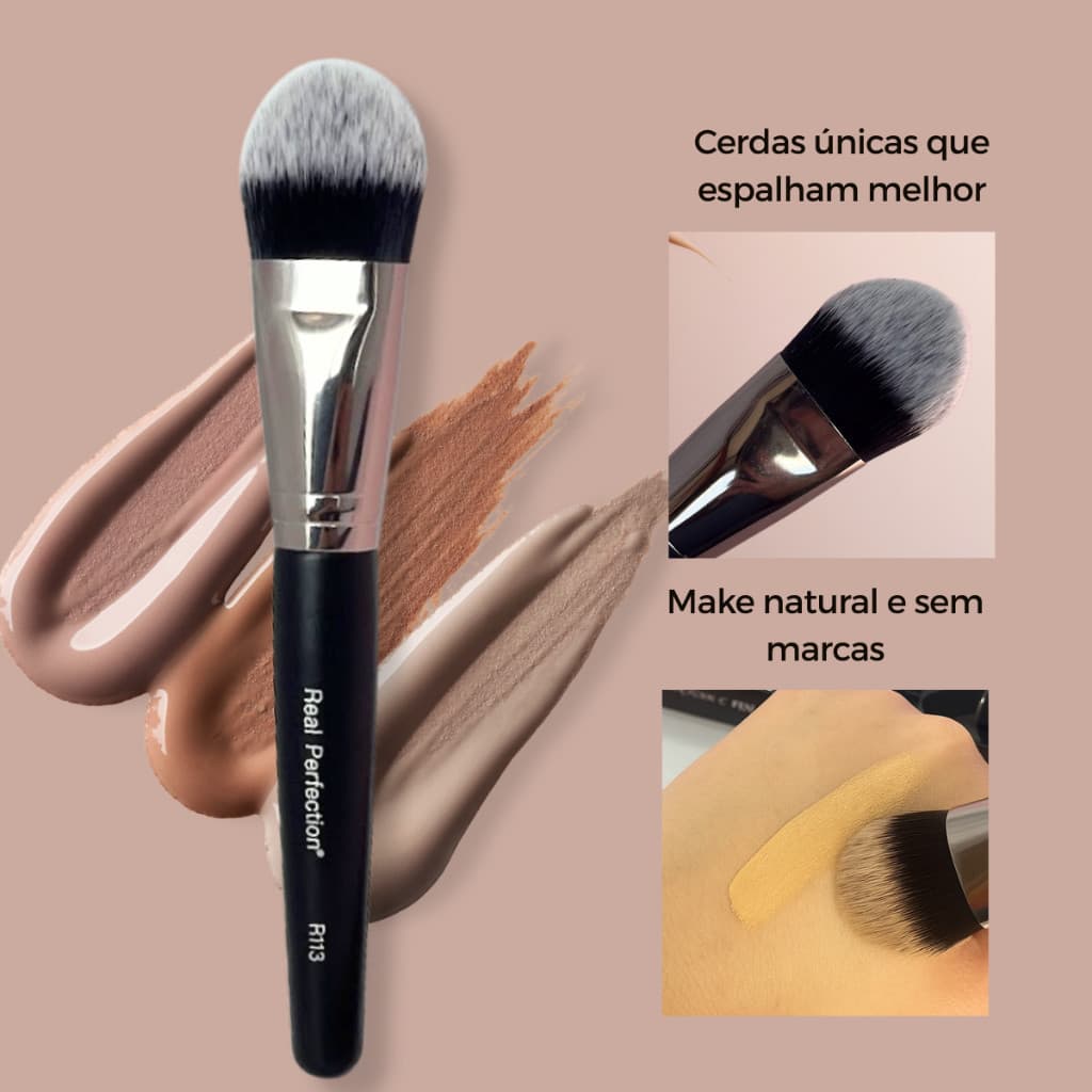 Pincel Profissional De Base Grande Corretivo Maquiagem Ferramenta De Beleza Real Perfection