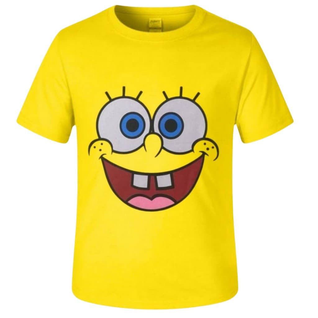 Camiseta camisa blusa Infantil Bob Esponja Juvenil 100% Algodão