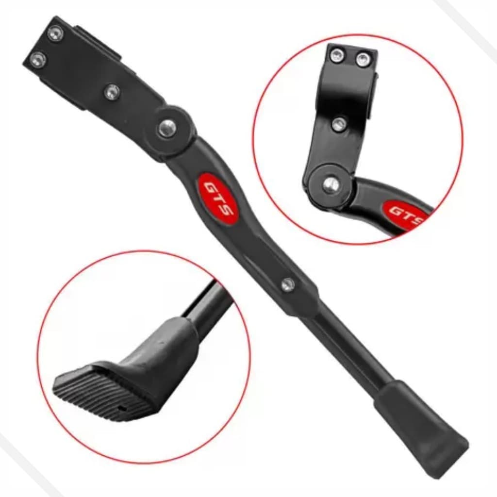 DESCANSO LATERAL PARA BIKE BICICLETA EM ALUMINIO C/ REGULAGEM P/ ARO 20~29 GTS