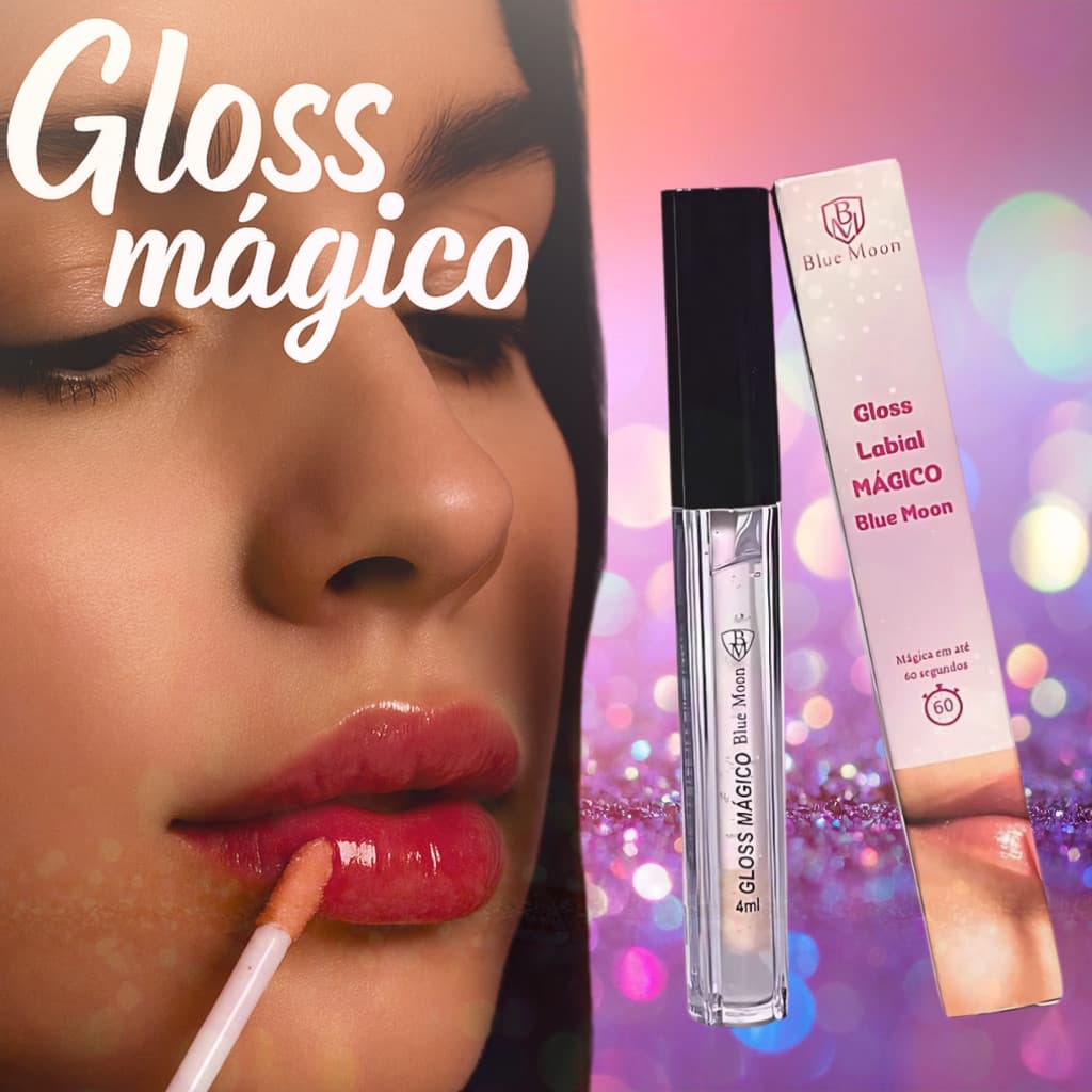 Batom Gloss Magico Reação térmica Gloss Labial Mágico Maquiagem Kit Gloss 3/2/1 Acessorio Beleza