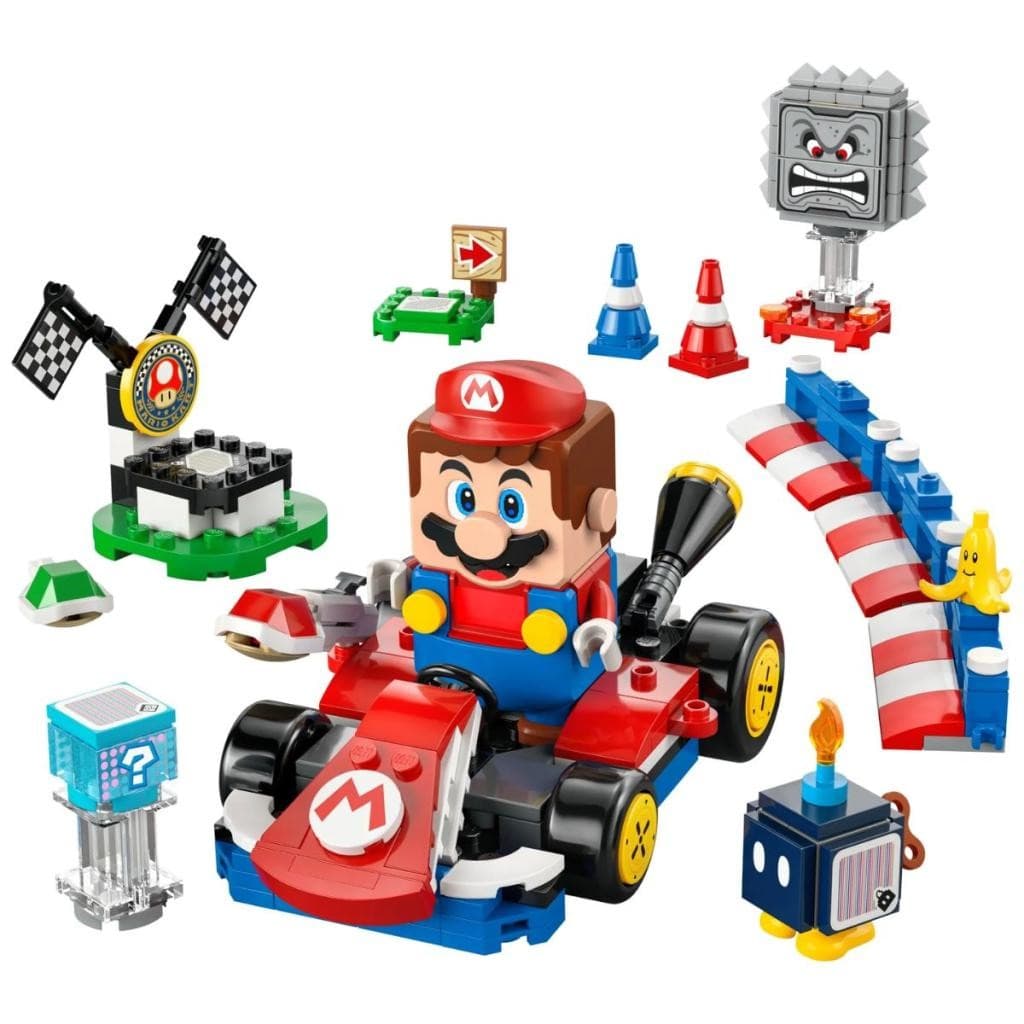 Lego Super Mario Mario Kart Interativo e Kart Padrão 72043