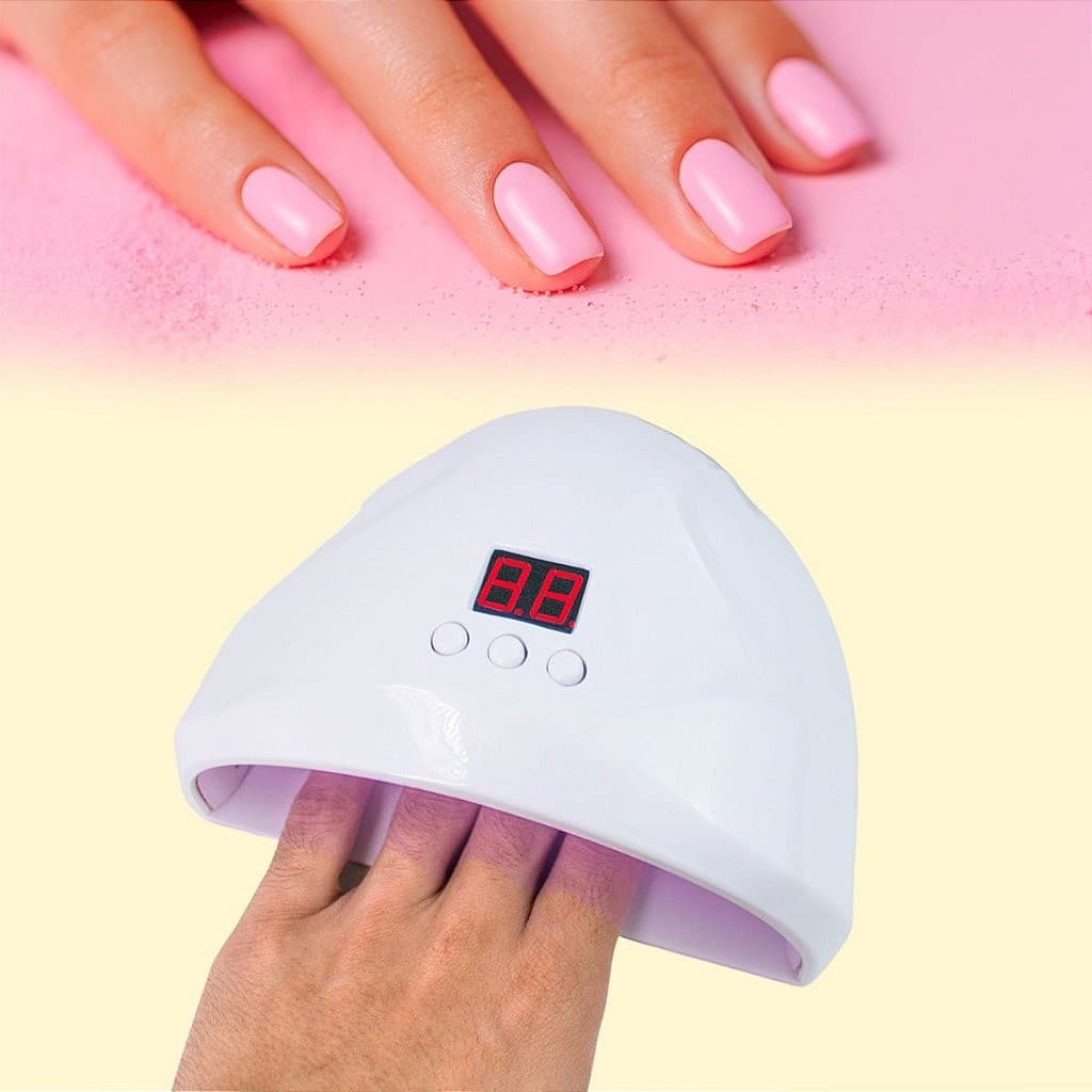 Cabine Led UV USB e Lixa Eletrica Kit Manicure Portátil