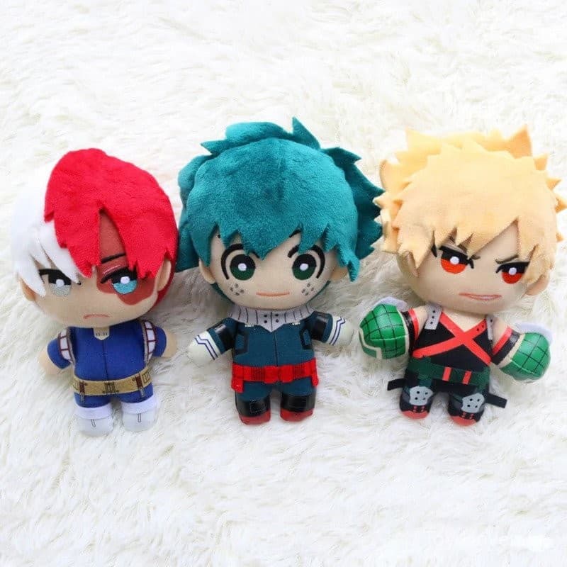 15cm My Hero Academia Anime Midoriya Izuku Bakugou Katsuki Bakugou Katsutaka Brinquedo de Pelúcia Macio Pendente Boneca