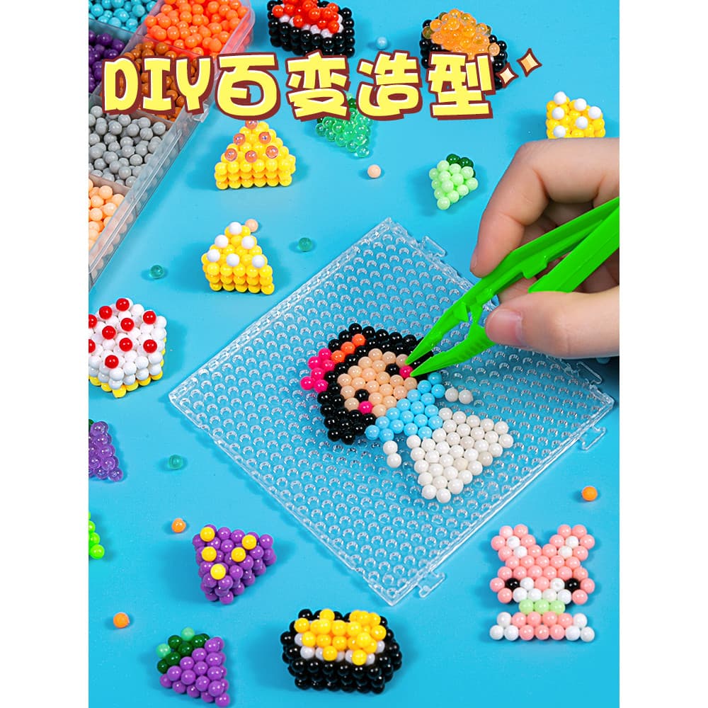 Crianças frisado diy ambliopia treinamento usar contas visão brinquedo menina artesanal cristal hipermetropia Material c