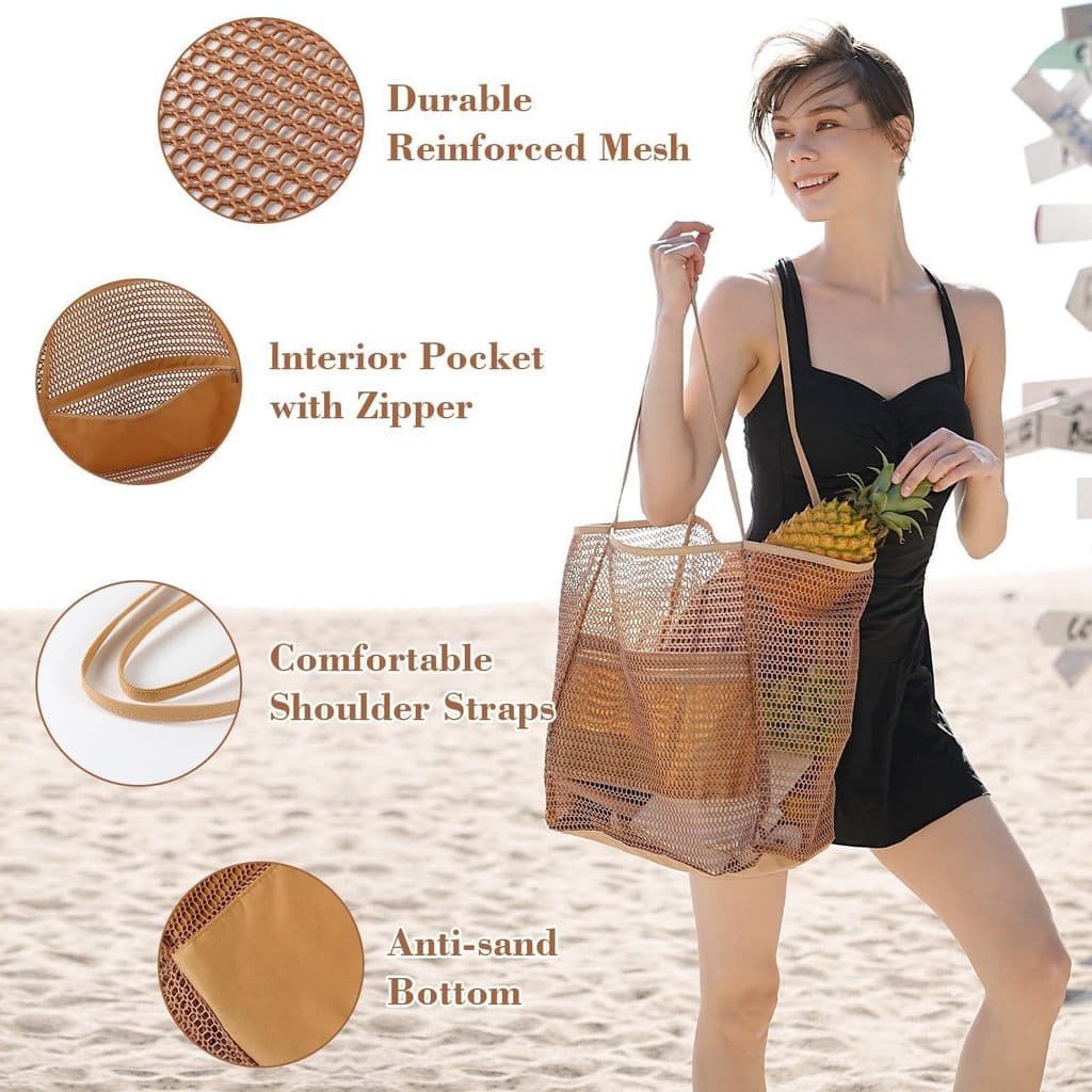 Bolsa De Viagem BEACH Malha Dobrável De Ombro Único Praia