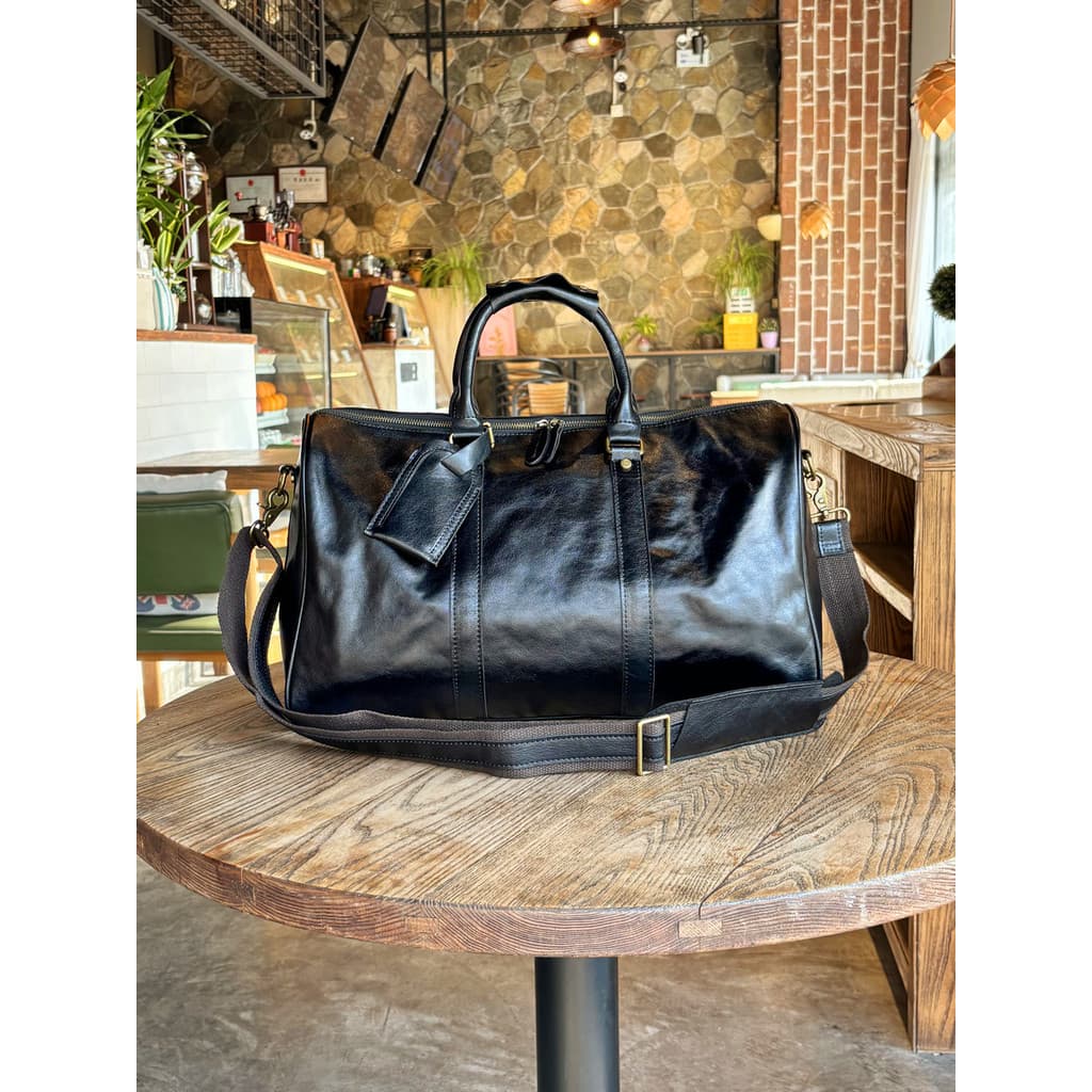 Lobo estrada Retro árvore creme primeira camada de couro saco de viagem saco de armazenamento das mulheres dos homens Co