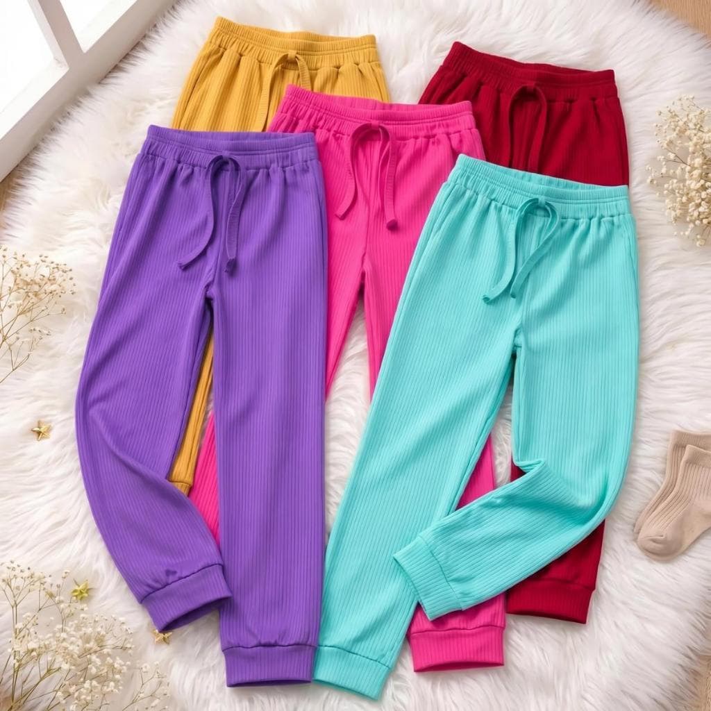 Kit 2 Calça Infantil Menina  Calça Canelada Roupa De Frio Infantil Calça Pra Escola 2 ao 10