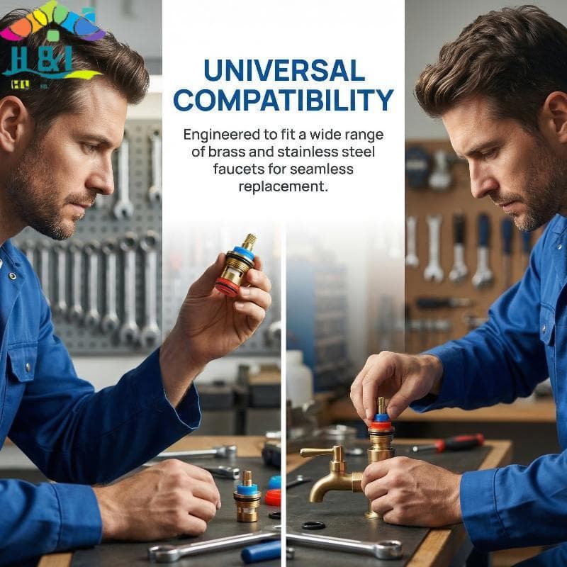 Kit De Reparo De Torneira De Chip De Porcelana Universal H & L Com Vedação Avançada Para Manutenção De Pia De Cozinha Do