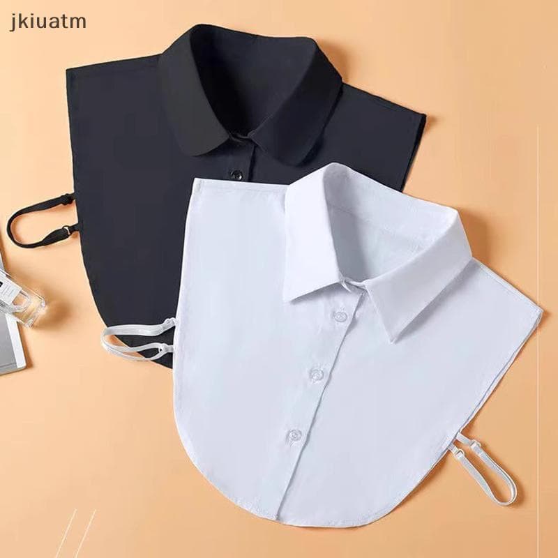 Blusa Feminina Com Gola Falsa , Acessórios De Roupas Da Moda Vintage , Sólida , Camisa