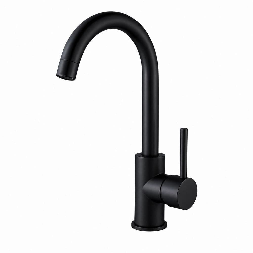 Torneira Monocomando Misturador Par Cozinha Bica Móvel Preto
