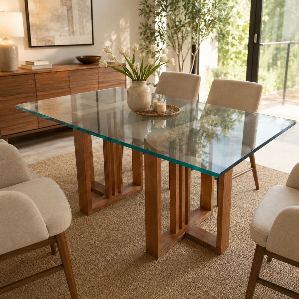 Base Dupla de Mesa de Jantar Confortse Estilo Industrial Pés Mesa