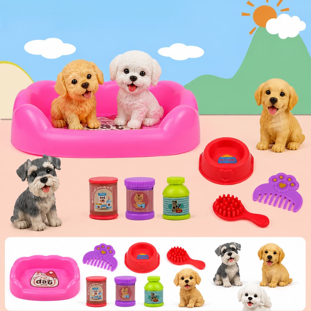 Petshop  Infantil  Brinquedo Veterinário Animais de Estimação para Crianças Faz de Conta
