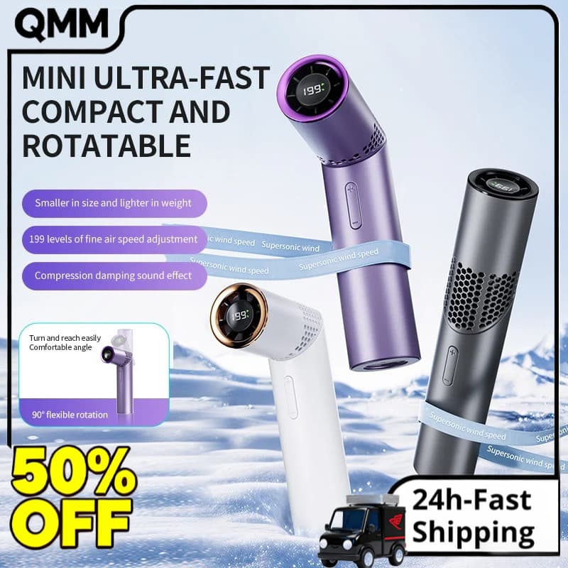GF06 Mini Ventilador Portátil , Recarregável Dobrável De 90 Graus De Baixo Ruído De Refrigeração Multifuncional Pendurad