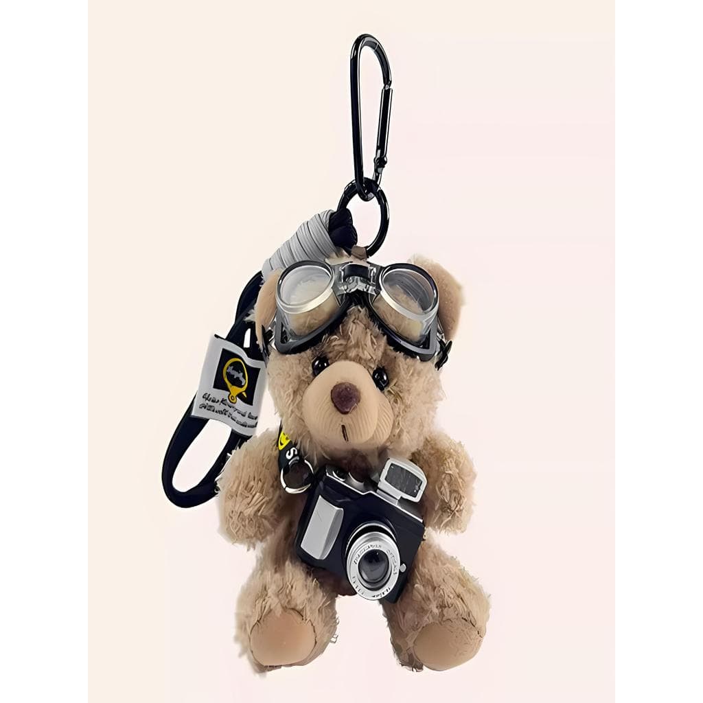 Saco pingente urso marrom mochila boneca de pelúcia carro chaveiro pequenas jóias júnior escola meninas presentes na mod