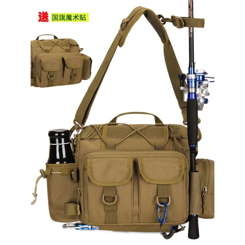Guardian isca saco ao ar livre multifuncional cintura saco de ombro dos homens mensageiro mochila vara de pesca saco de