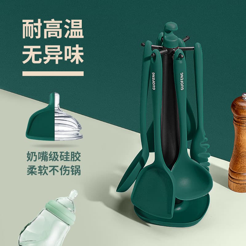 [Estoque pronto] Espátula de silicone Panela antiaderente Espátula especial Conjunto de espátula de silicone resistente