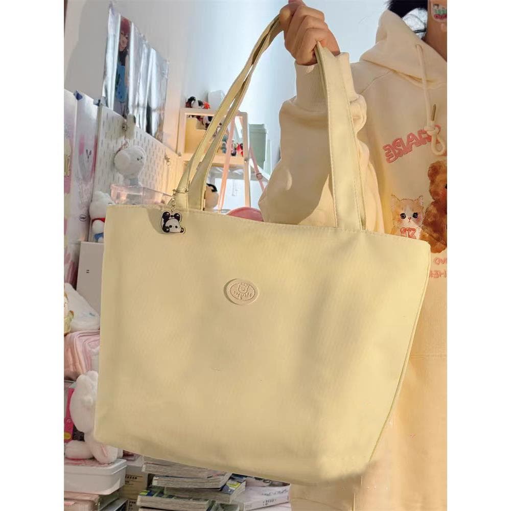 Bolsa de lona Casual feminina estilo Preppy bolsa de classe de grande capacidade bolsa Tote estilo japonês All-Match ins