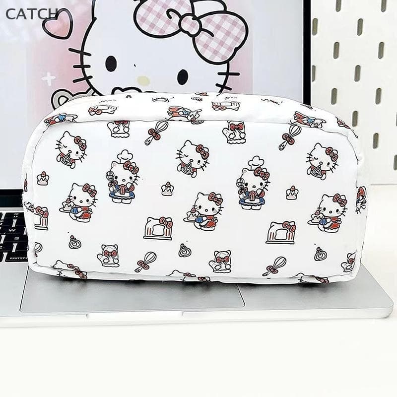 Captura 1 Pcs Bonito Hello Kitty Caixa De Lápis Grande Capacidade Multifuncional Estojo De Desenho Animado Janela Visual