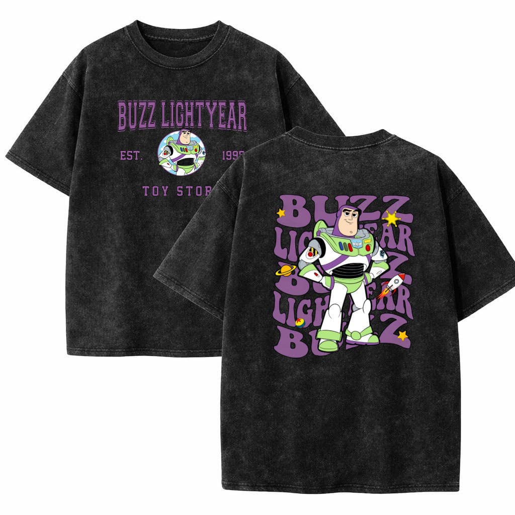 Camiseta Estonada Estampada Filme Toy Story Buzz - Camisa 100% Algodão, Unisex, Macia, Qualidade Premium - Envio Rapido