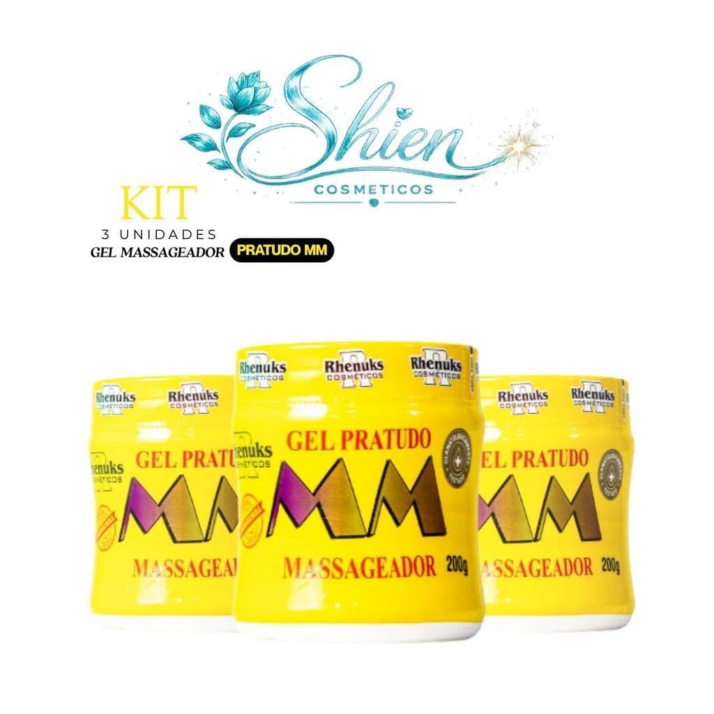 Kit 3 Unidades Gel Massageador Pratudo MM  Rhenuks