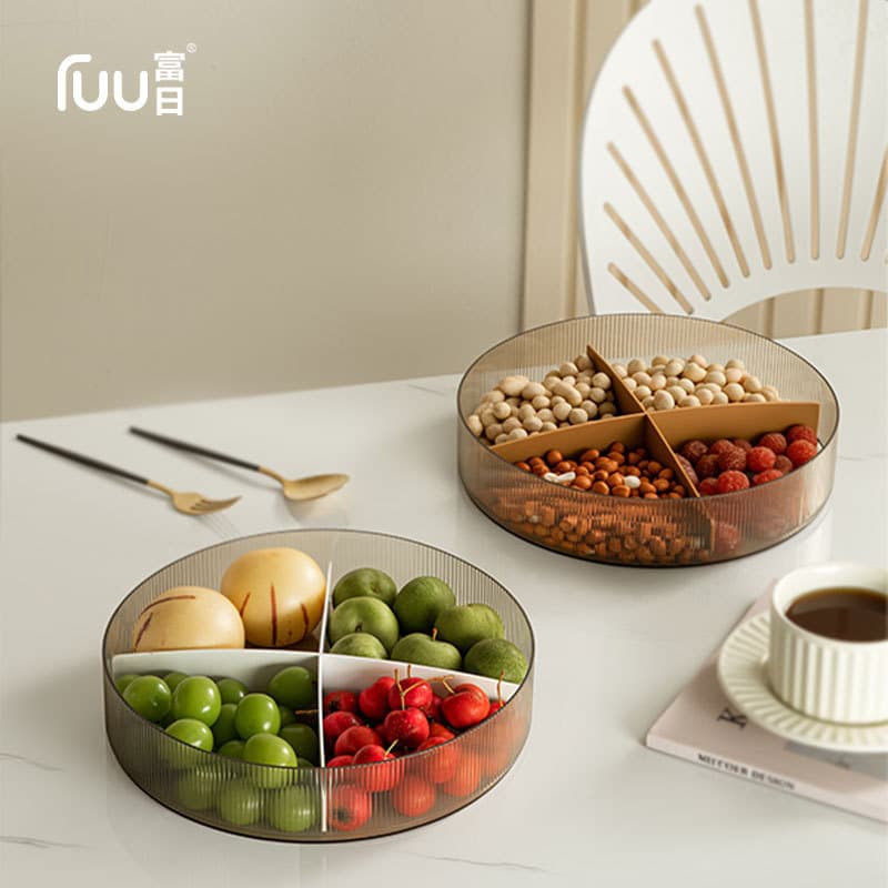 Bandeja de Luxo Fushi para Exibição de Frutos Secos e Snacks, Bandeja de Frutas Secas para o Ano Novo, Caixa de Armazena