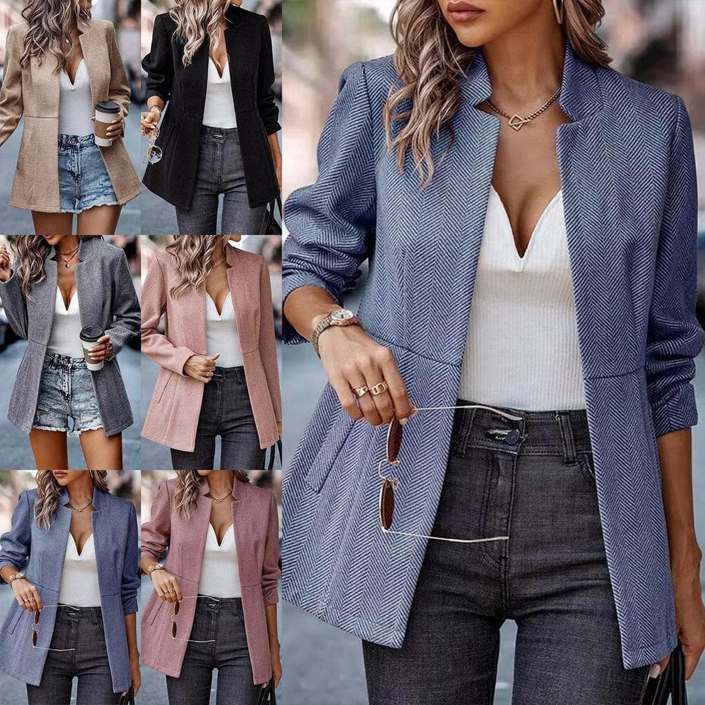 Casaco Cardigã de Lã Casual Simples e Elegante para Mulheres, Nova Coleção Outono-Inverno