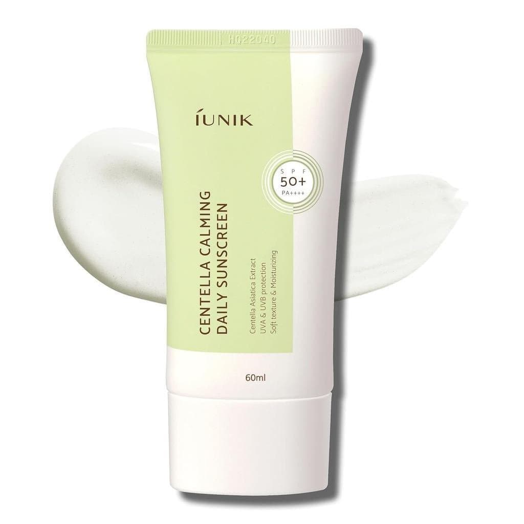 IUNIK Protetor Solar Diário Calmante com Centella SPF50+ PA++++ Acabamento Matte e Sem Resíduos Centella Asiática Para P