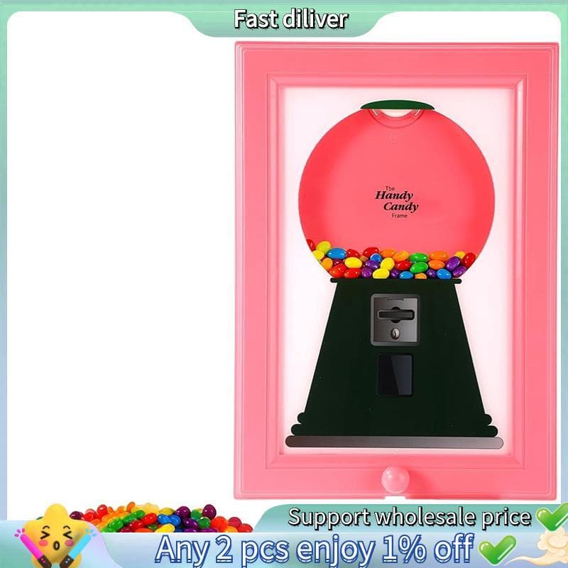 Para Presente De Decoração De Quarto , Dispensador De Doces Pendurado Na Parede , Moldura De Exibição De Gumball